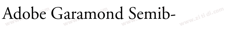 Adobe Garamond Semib字体转换